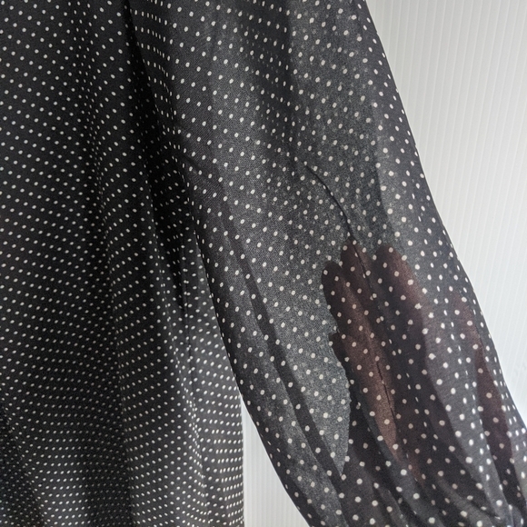 H&M Black and White Polka Dot 3/4 Sleeve Dress Size 2 - Picture 5 of 8
